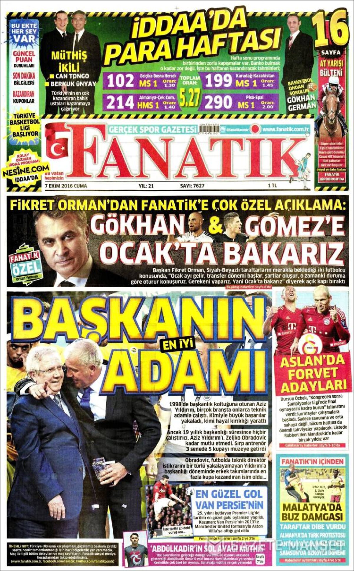 Ce scriu azi ziarele de sport din lume (7 octombrie 2016)