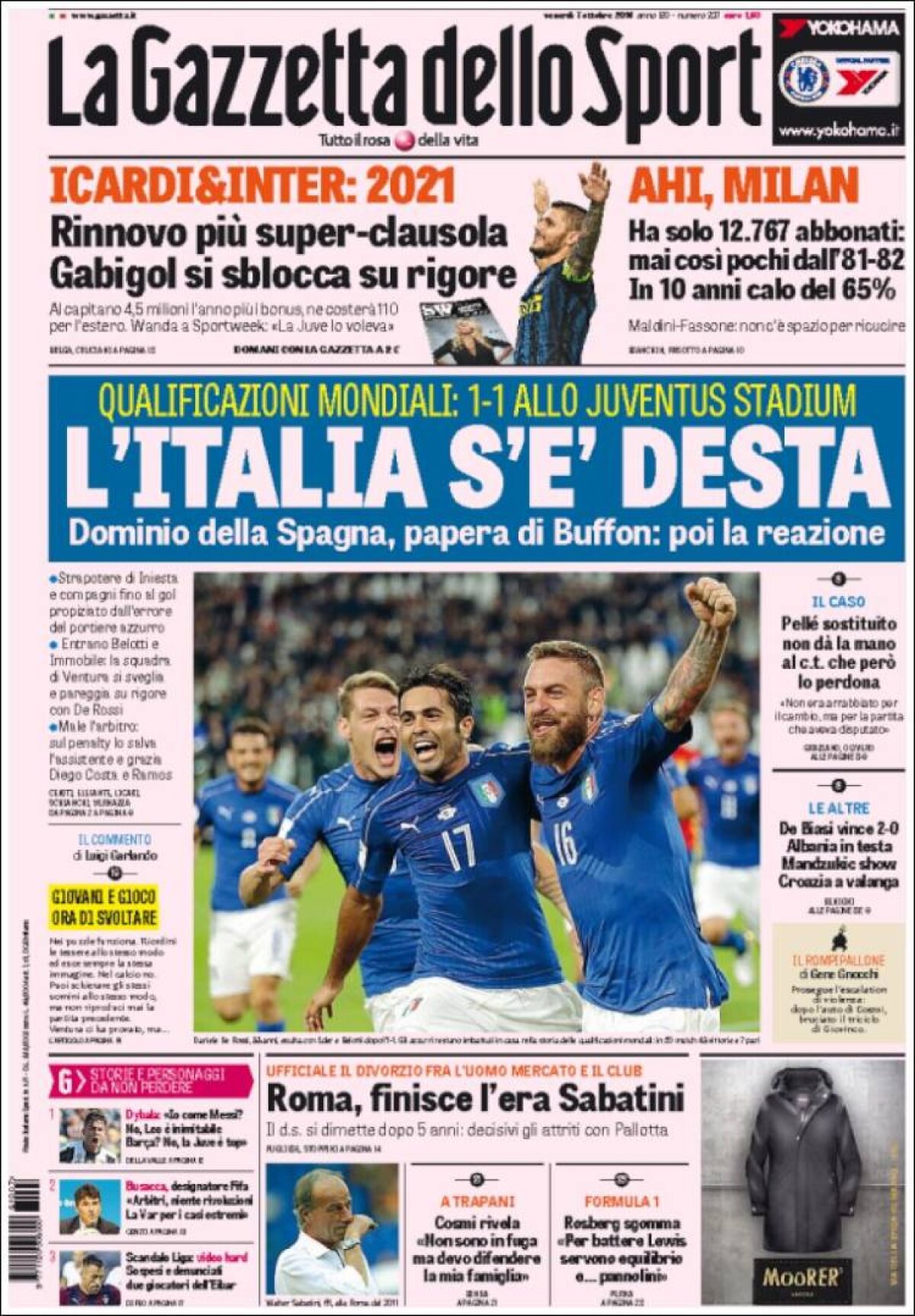 Ce scriu azi ziarele de sport din lume (7 octombrie 2016)