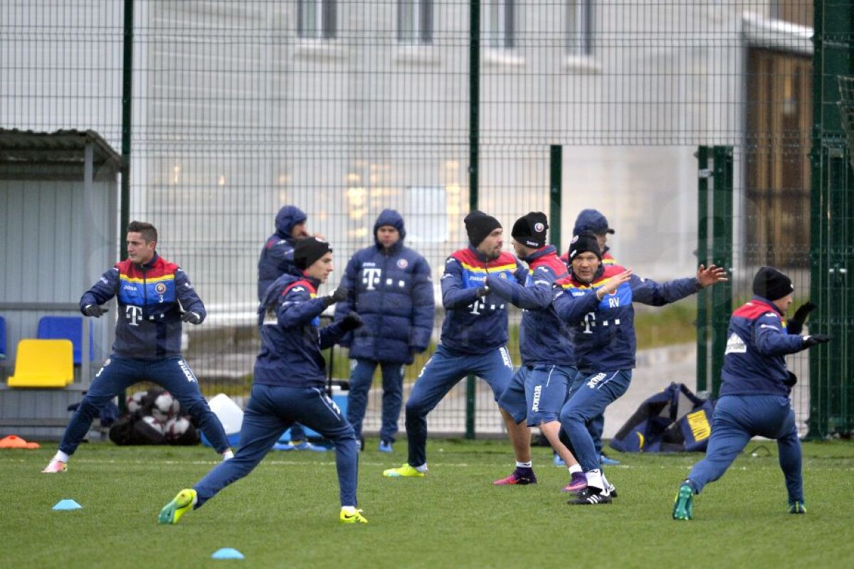 GALERIE FOTO "Tricolorii" s-au antrenat astăzi cu căciulile pe cap » Peste ce temperatură au dat ai noștri în Kazahstan