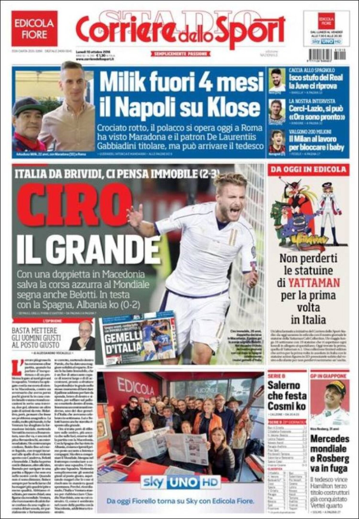 Ce scriu azi ziarele de sport din lume (10 octombrie 2016)