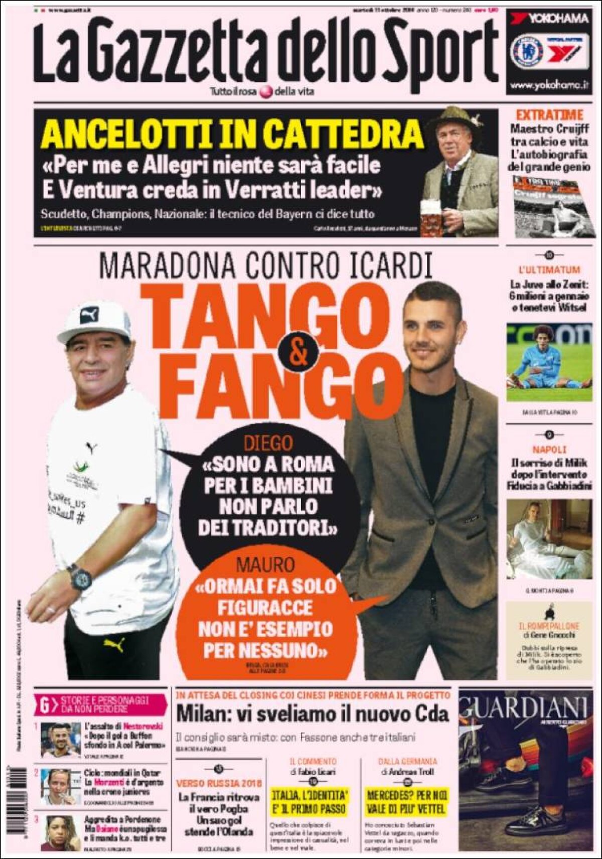 Ce scriu azi ziarele de sport din lume (11 octombrie 2016)