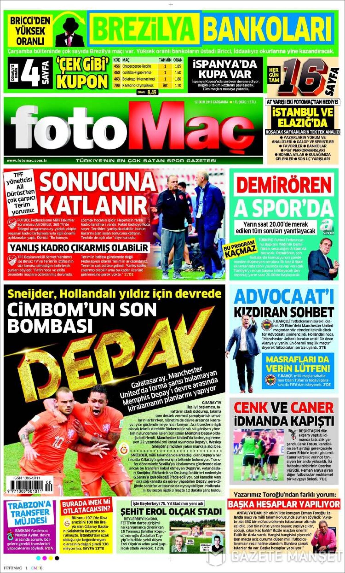 Ce scriu azi ziarele de sport din lume (12 octombrie 2016)