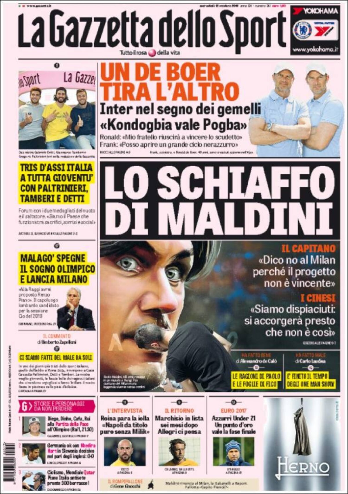 Ce scriu azi ziarele de sport din lume (12 octombrie 2016)