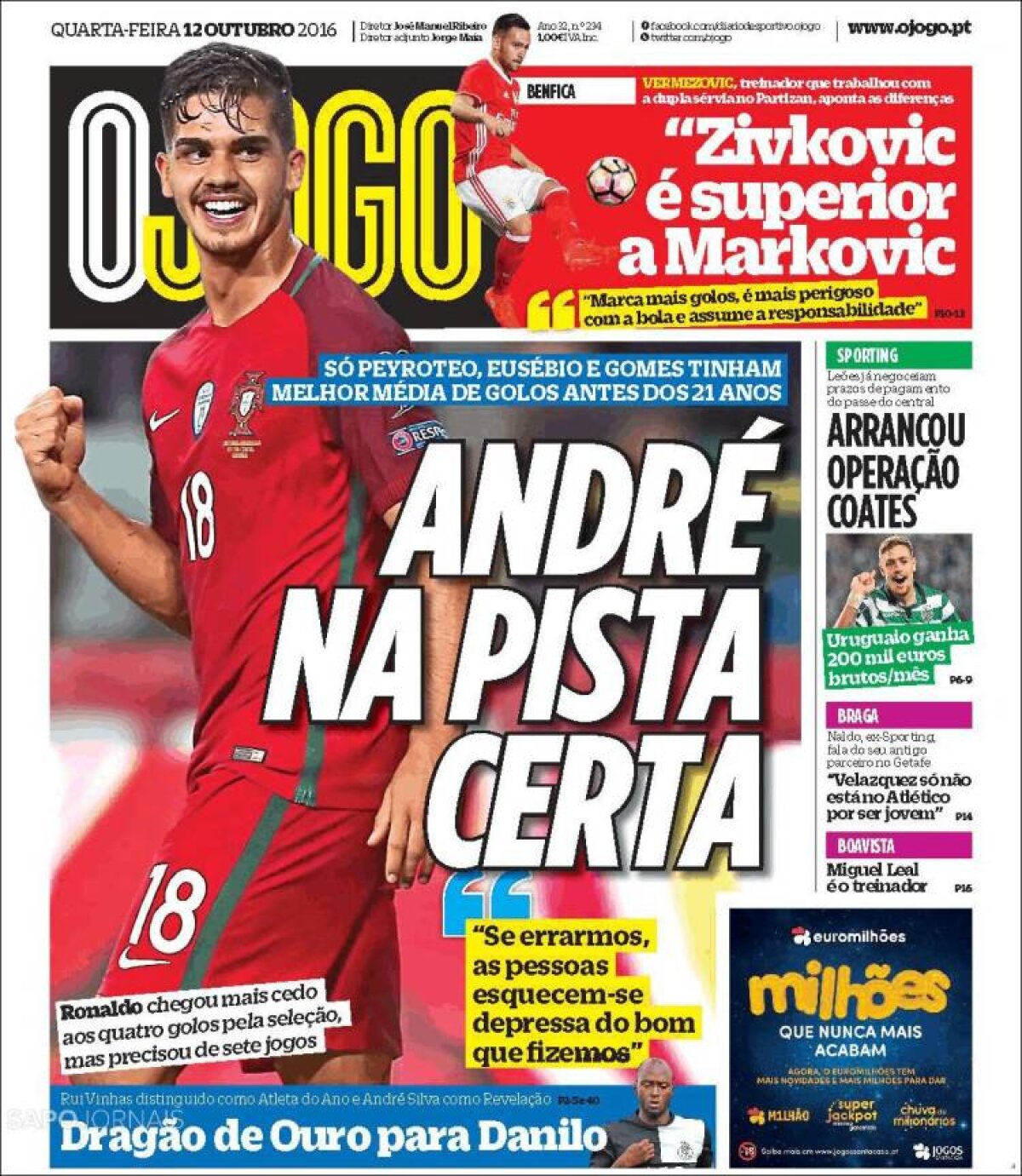 Ce scriu azi ziarele de sport din lume (12 octombrie 2016)