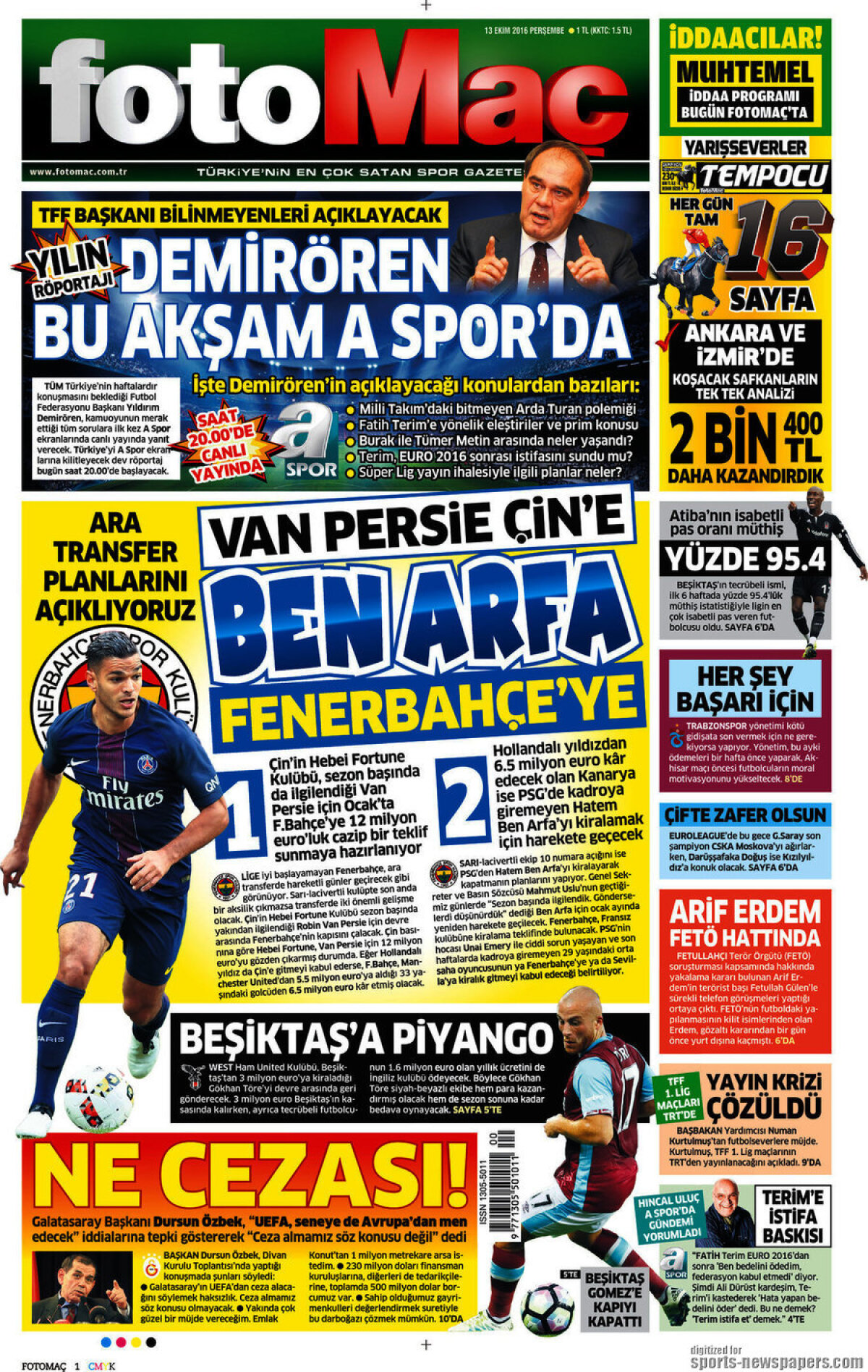 Ce scriu azi ziarele de sport din lume (13 octombrie 2016)