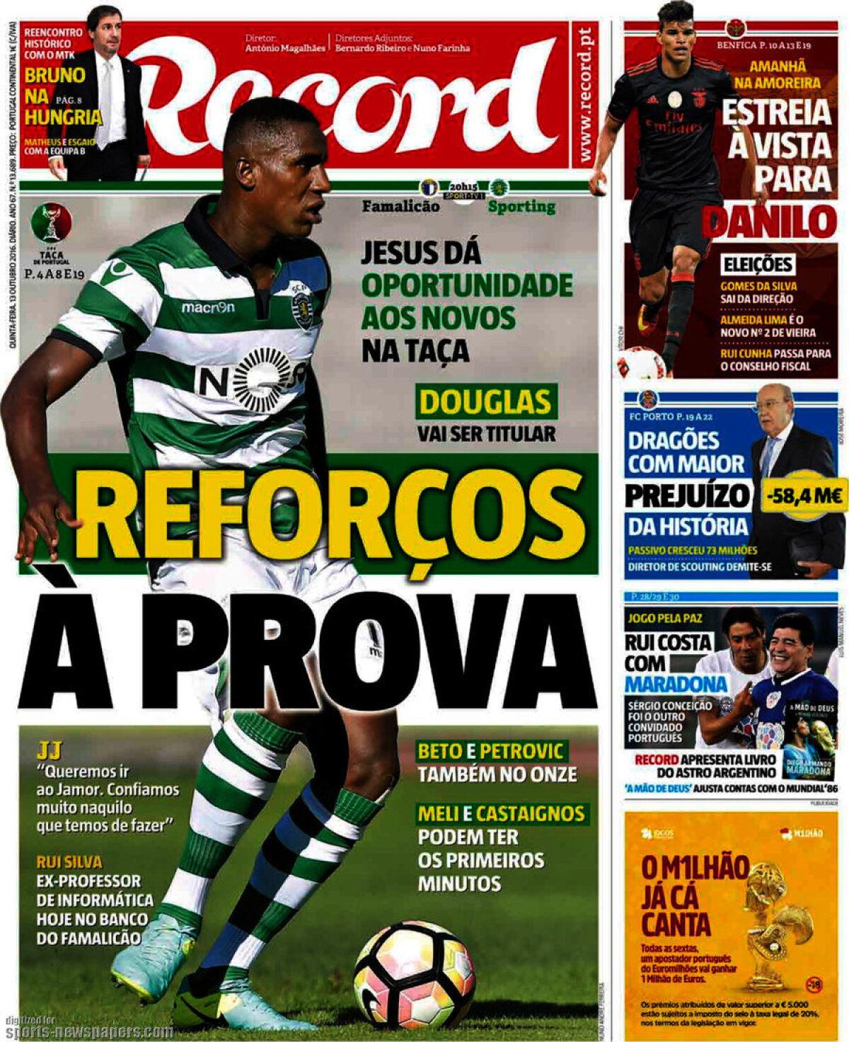 Ce scriu azi ziarele de sport din lume (13 octombrie 2016)