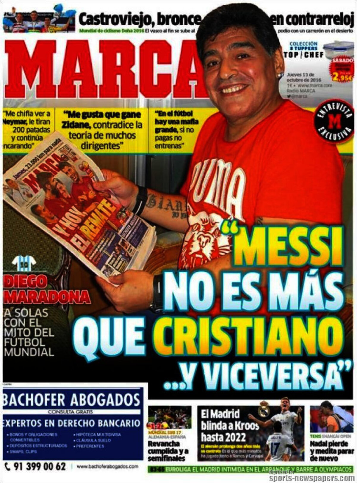 Ce scriu azi ziarele de sport din lume (13 octombrie 2016)