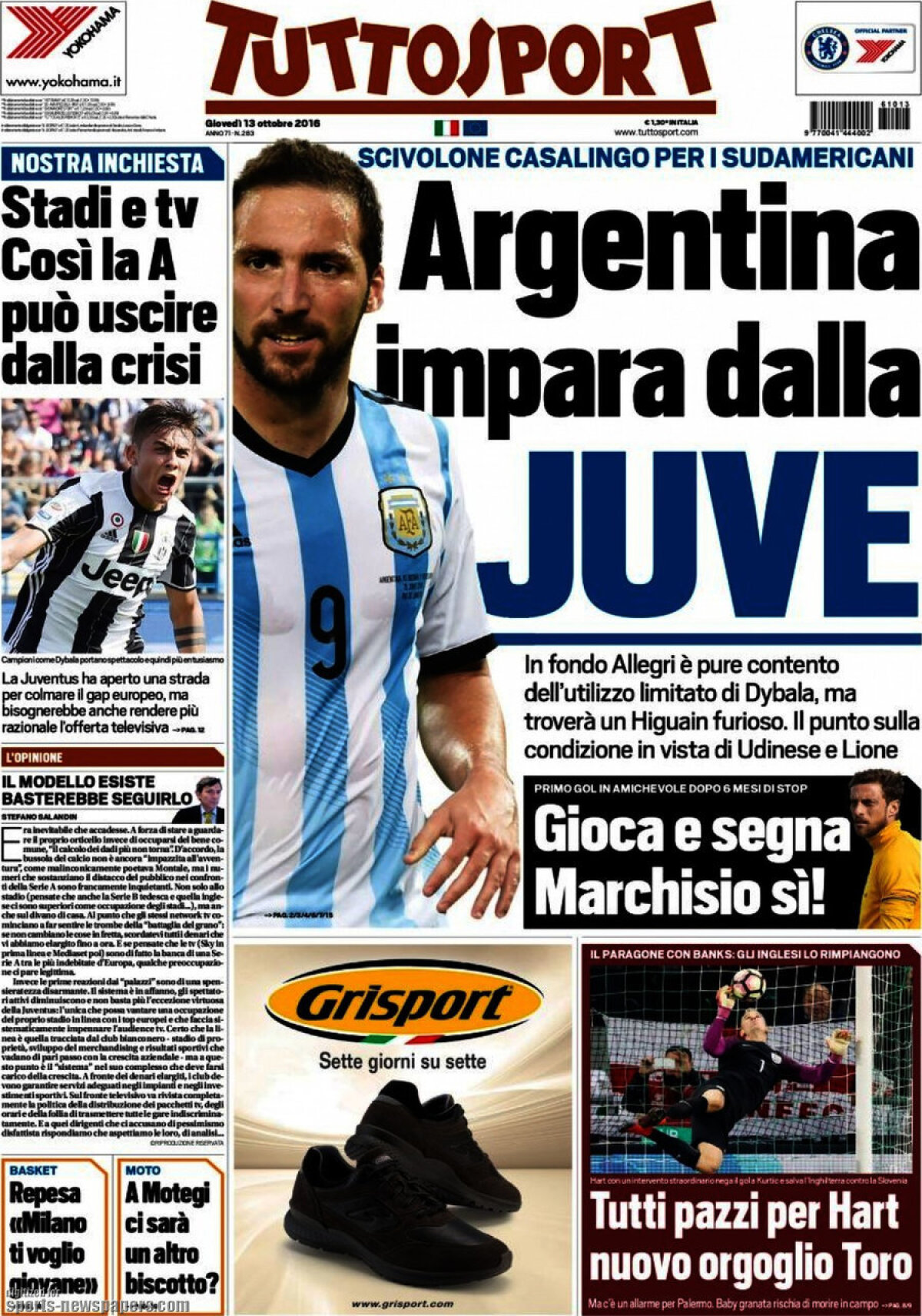 Ce scriu azi ziarele de sport din lume (13 octombrie 2016)