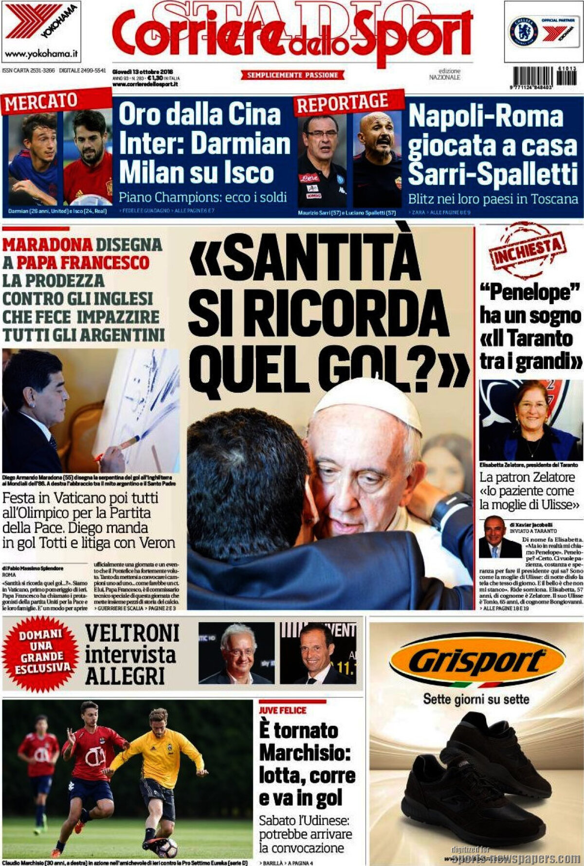 Ce scriu azi ziarele de sport din lume (13 octombrie 2016)