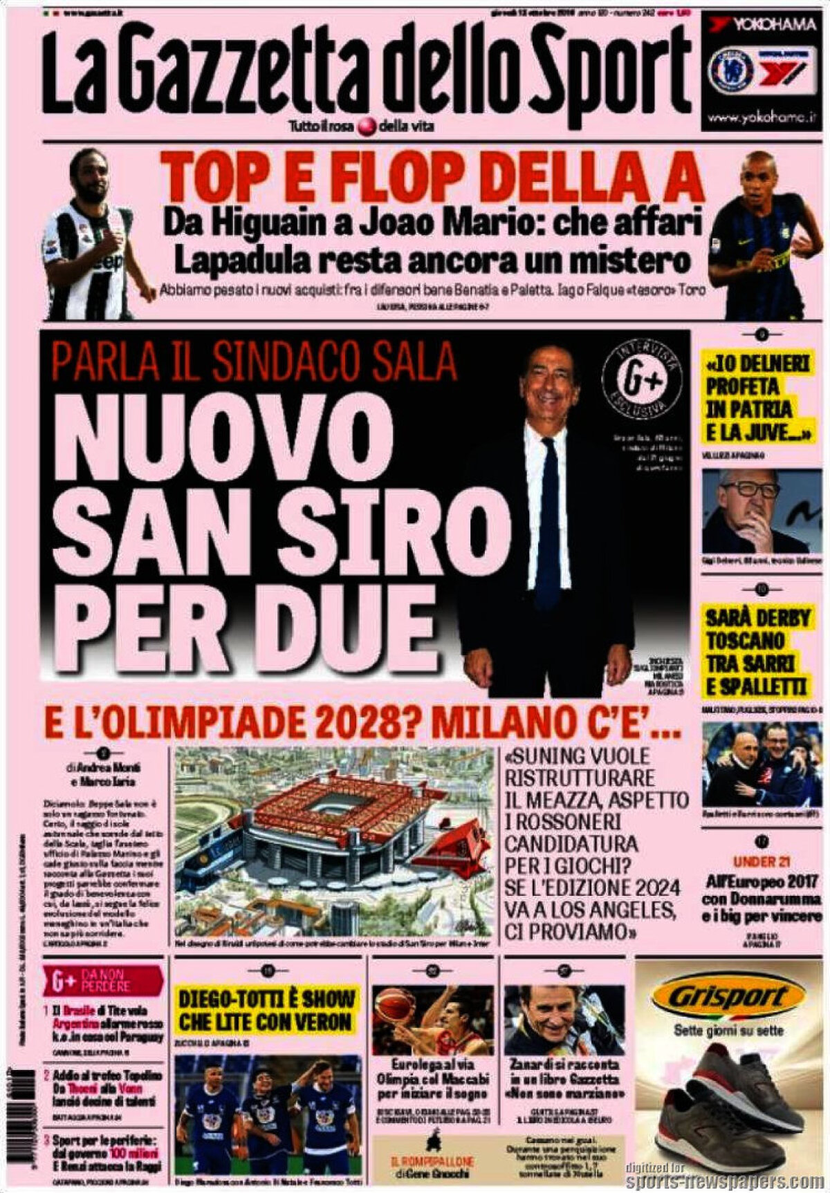 Ce scriu azi ziarele de sport din lume (13 octombrie 2016)