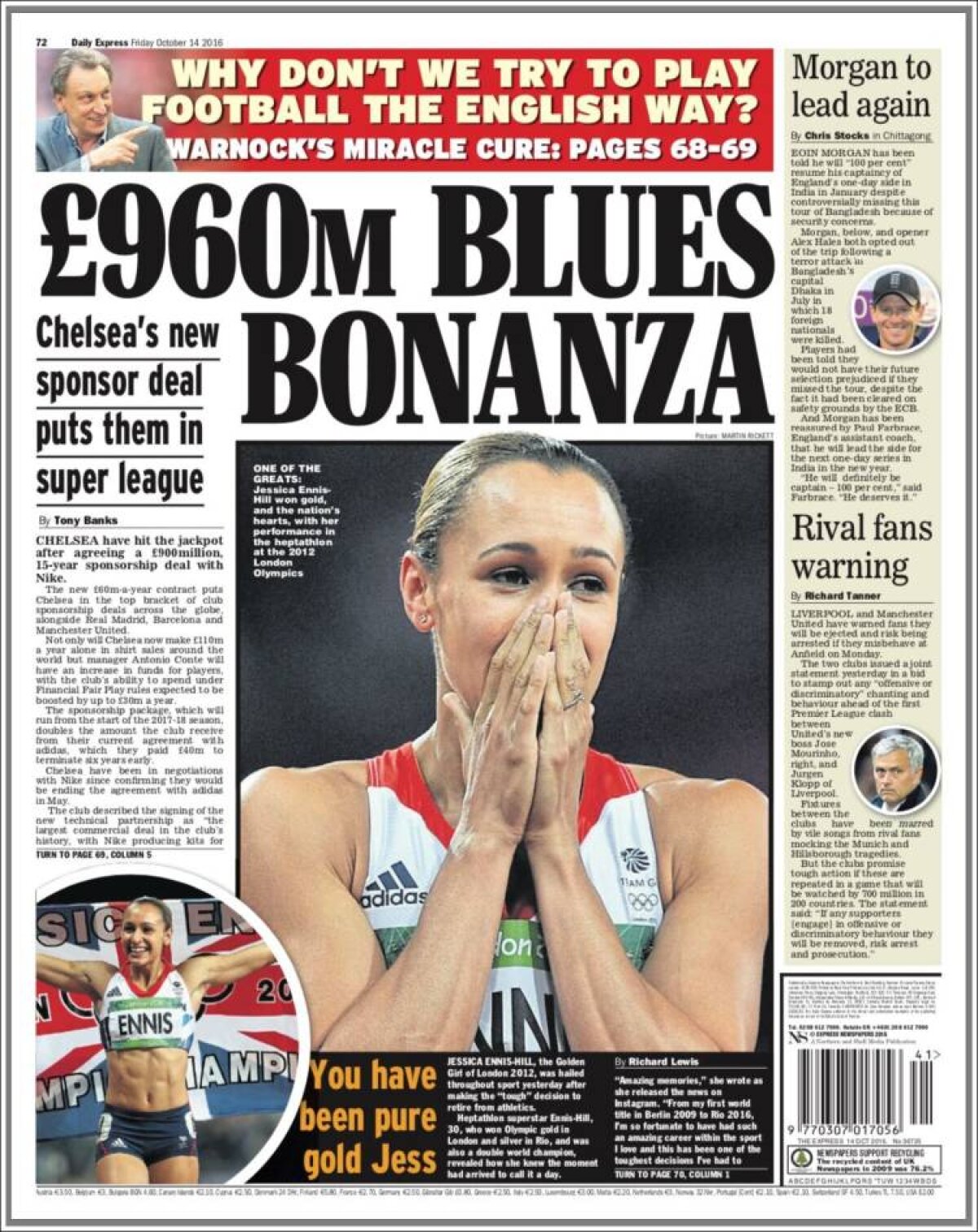 Ce scriu azi ziarele de sport din lume (14 octombrie 2016)