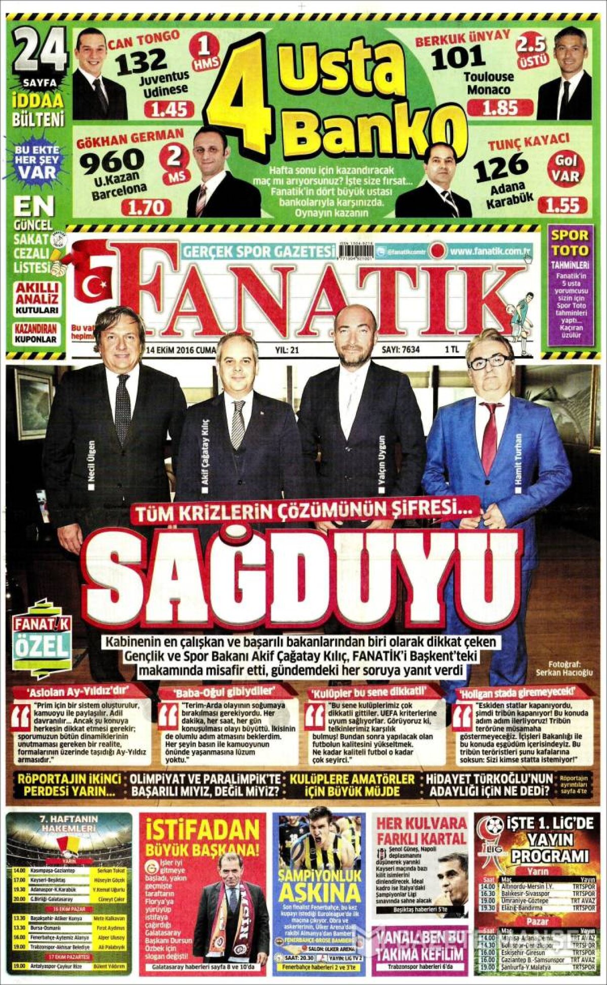 Ce scriu azi ziarele de sport din lume (14 octombrie 2016)