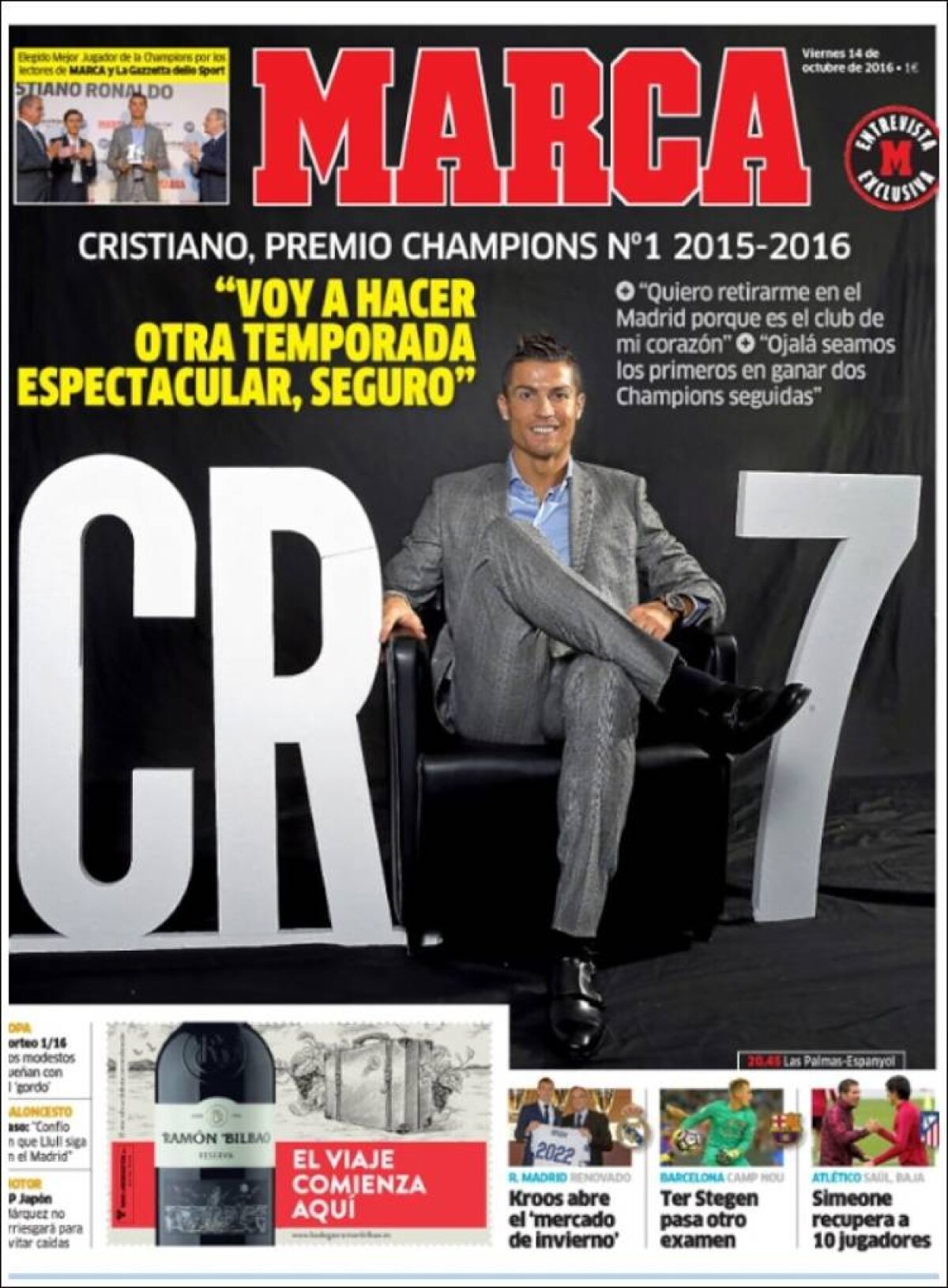 Ce scriu azi ziarele de sport din lume (14 octombrie 2016)