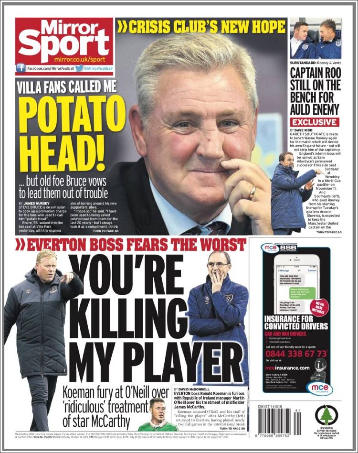 Ce scriu azi ziarele de sport din lume (14 octombrie 2016)