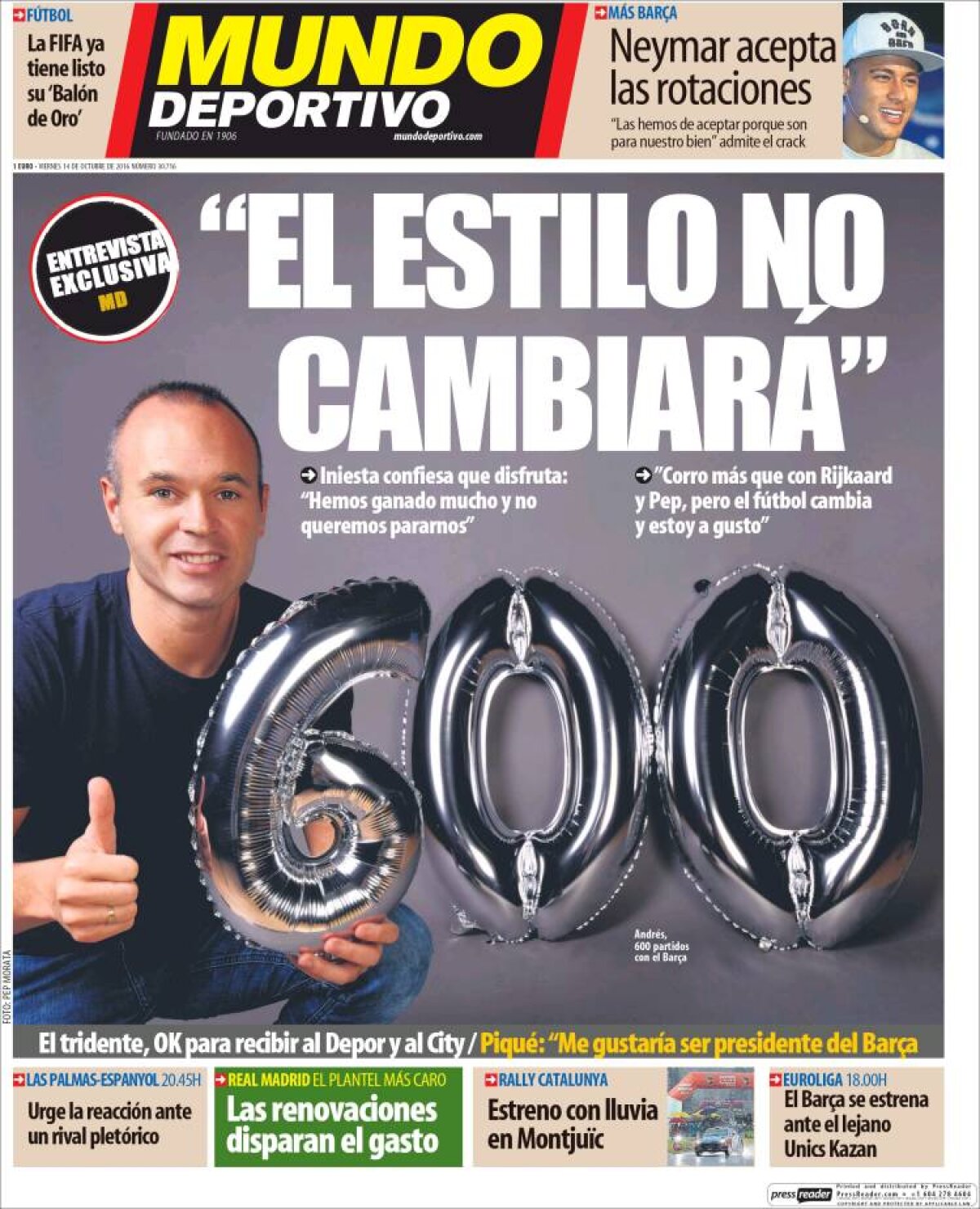 Ce scriu azi ziarele de sport din lume (14 octombrie 2016)