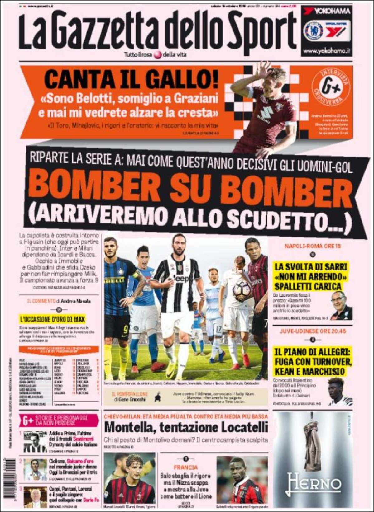 Ce scriu azi ziarele de sport din lume (15 octombrie 2016)