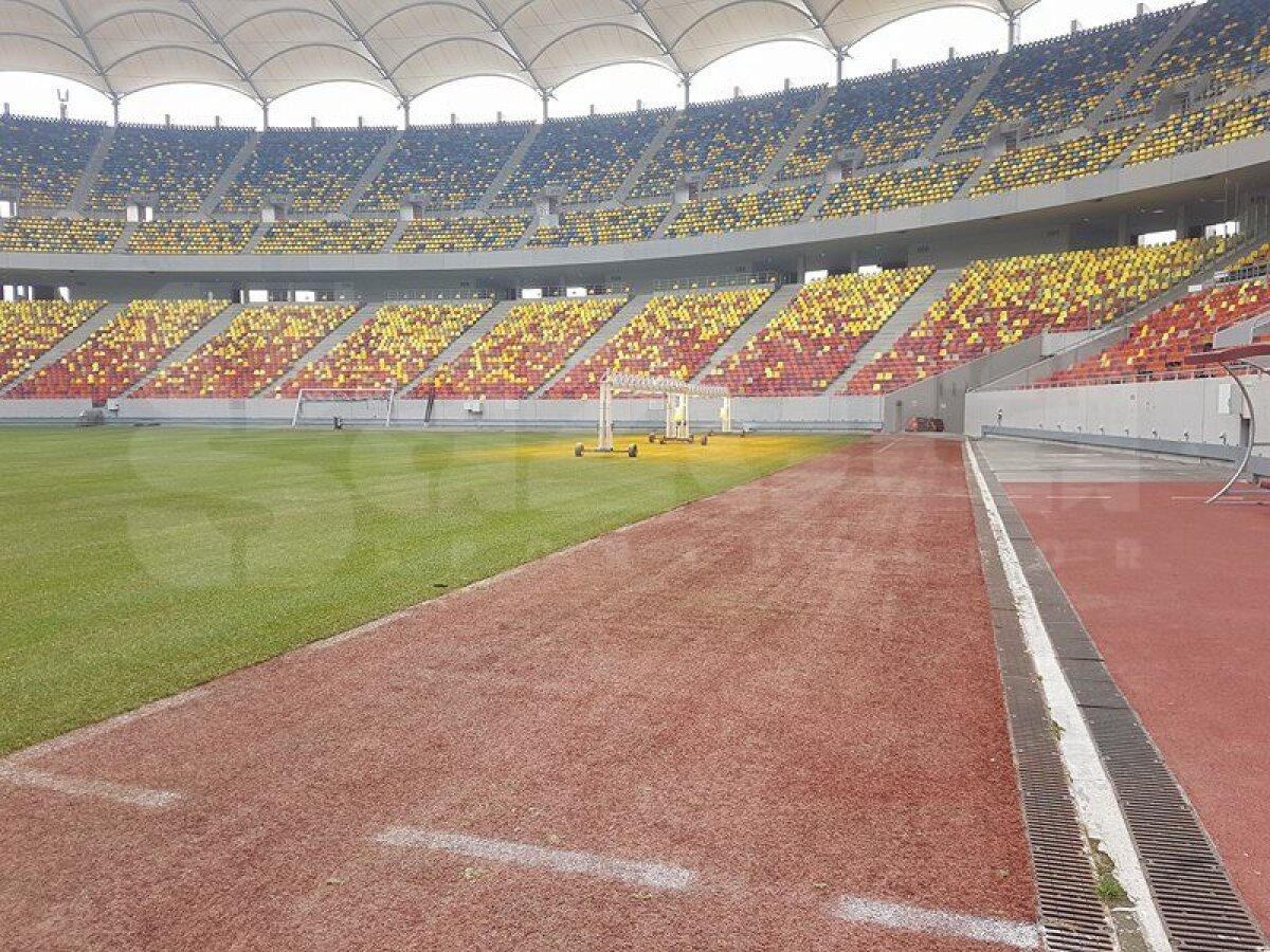 GALERIE FOTO EXCLUSIV Primele imagini cu noul gazon de pe Arena Națională » Mâine are loc primul meci