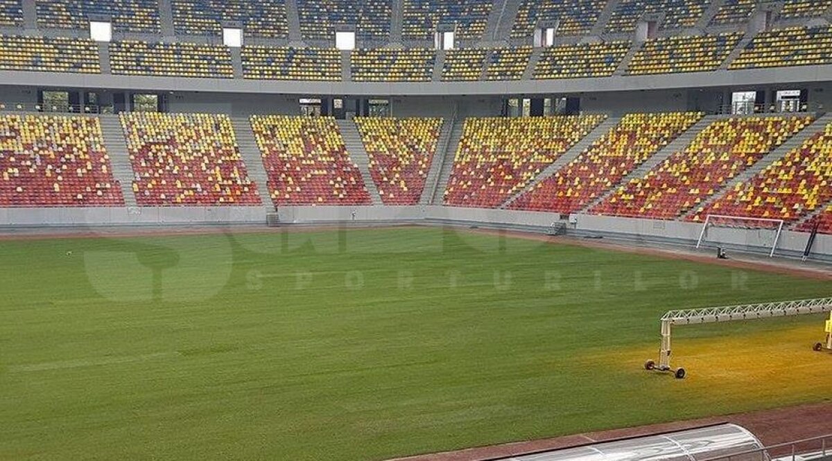 GALERIE FOTO EXCLUSIV Primele imagini cu noul gazon de pe Arena Națională » Mâine are loc primul meci