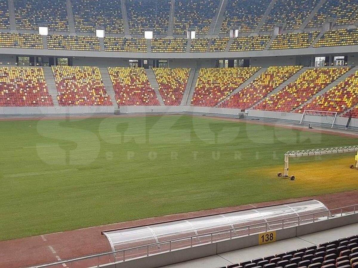 GALERIE FOTO EXCLUSIV Primele imagini cu noul gazon de pe Arena Națională » Mâine are loc primul meci