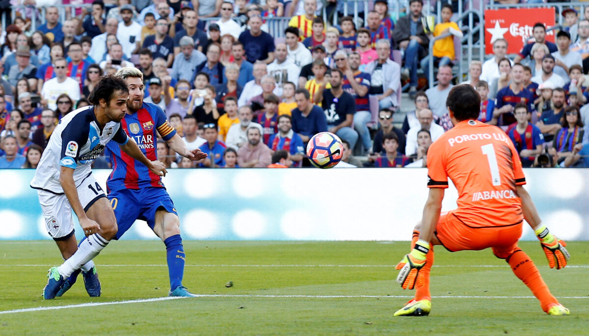 VIDEO + FOTO Florin Andone titular, Deportivo umilită de Barcelona! Messi a avut nevoie de 3 minute pentru a înscrie 