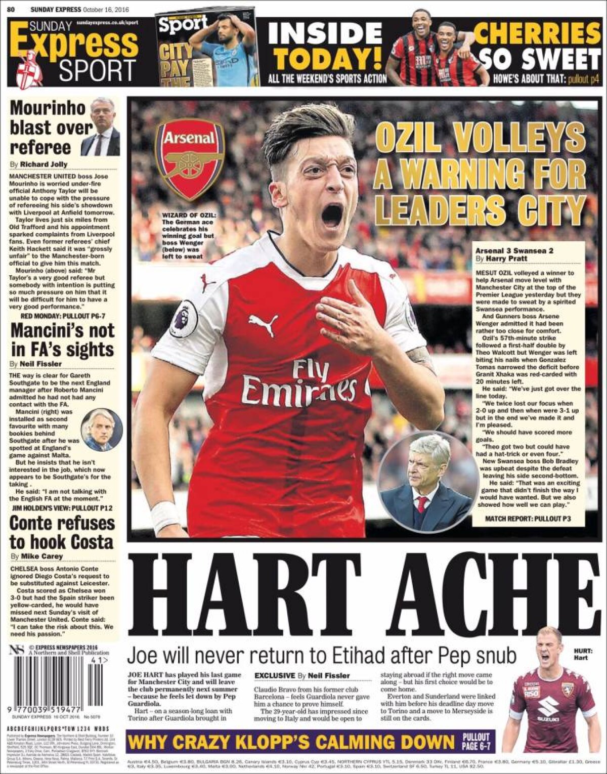 Ce scriu azi ziarele de sport din lume (16 octombrie 2016)