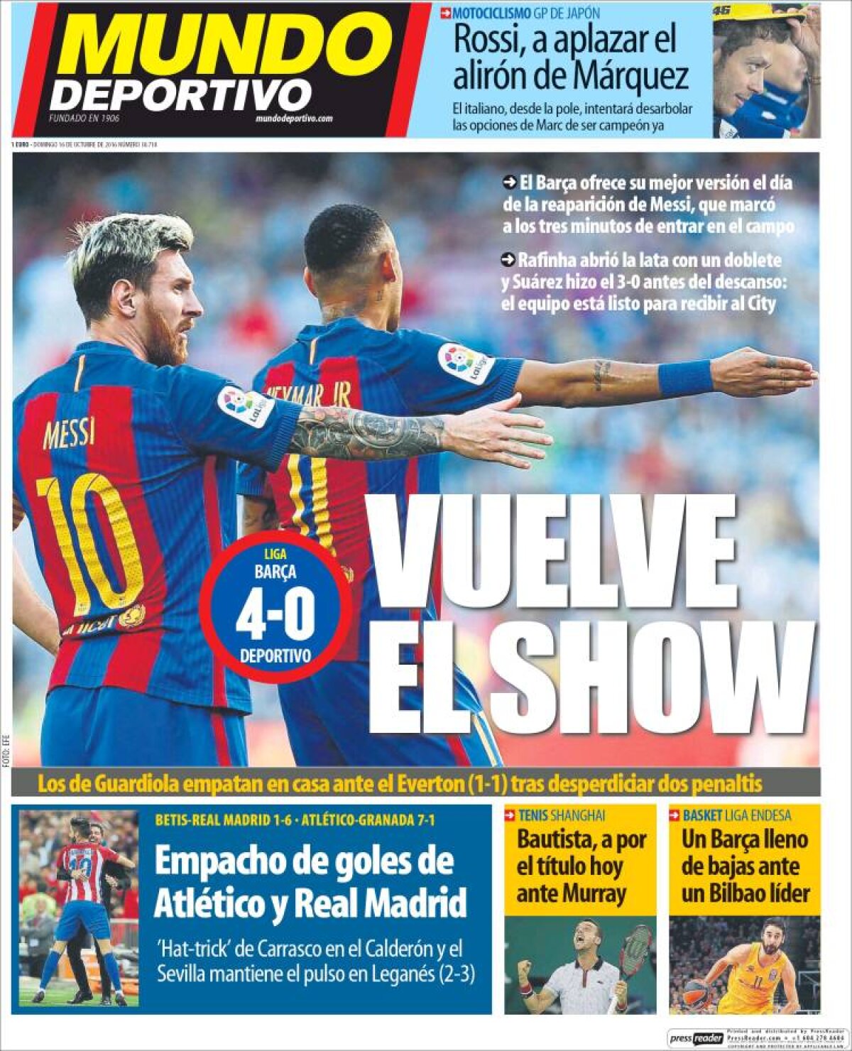 Ce scriu azi ziarele de sport din lume (16 octombrie 2016)