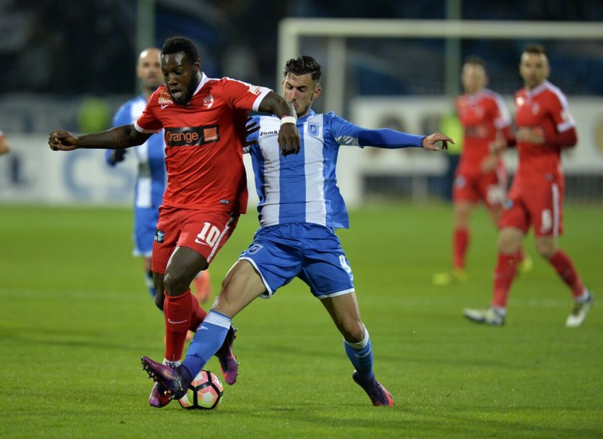 FOTO + VIDEO CS U Craiova o bate pe Dinamo, 2-1, și se apropie la 3 puncte de liderul Steaua » "Câinii" au ajuns la al treilea eșec consecutiv și se scufundă în clasament