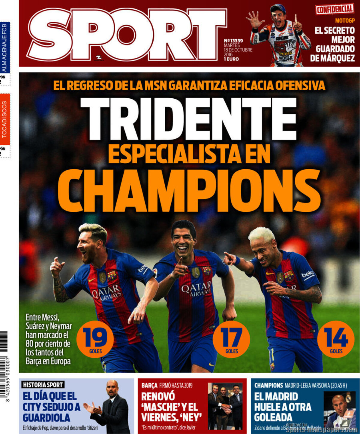 Ce scriu azi ziarele de sport din lume (18 octombrie 2016)