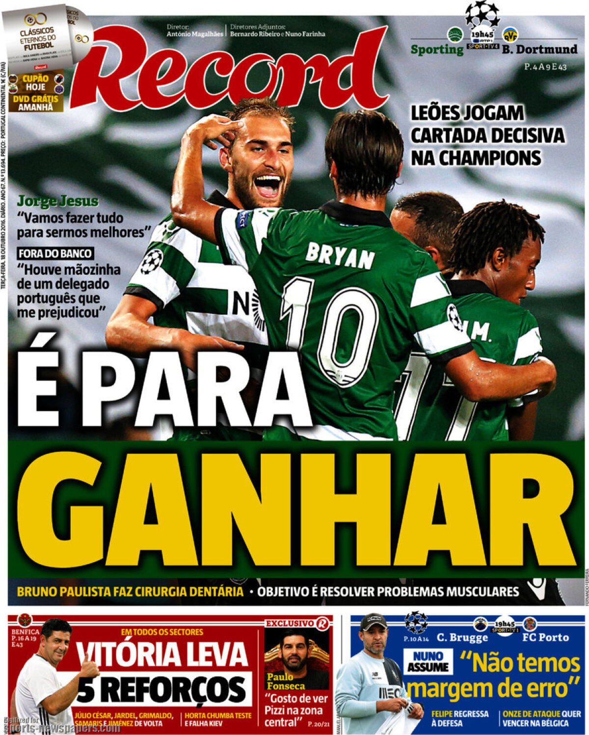 Ce scriu azi ziarele de sport din lume (18 octombrie 2016)