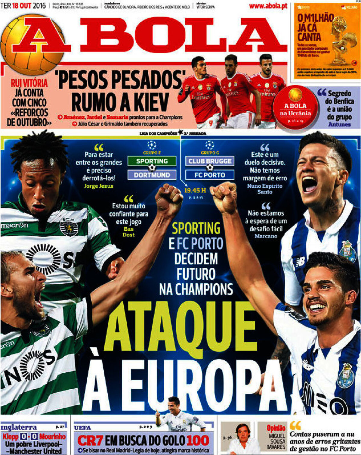 Ce scriu azi ziarele de sport din lume (18 octombrie 2016)