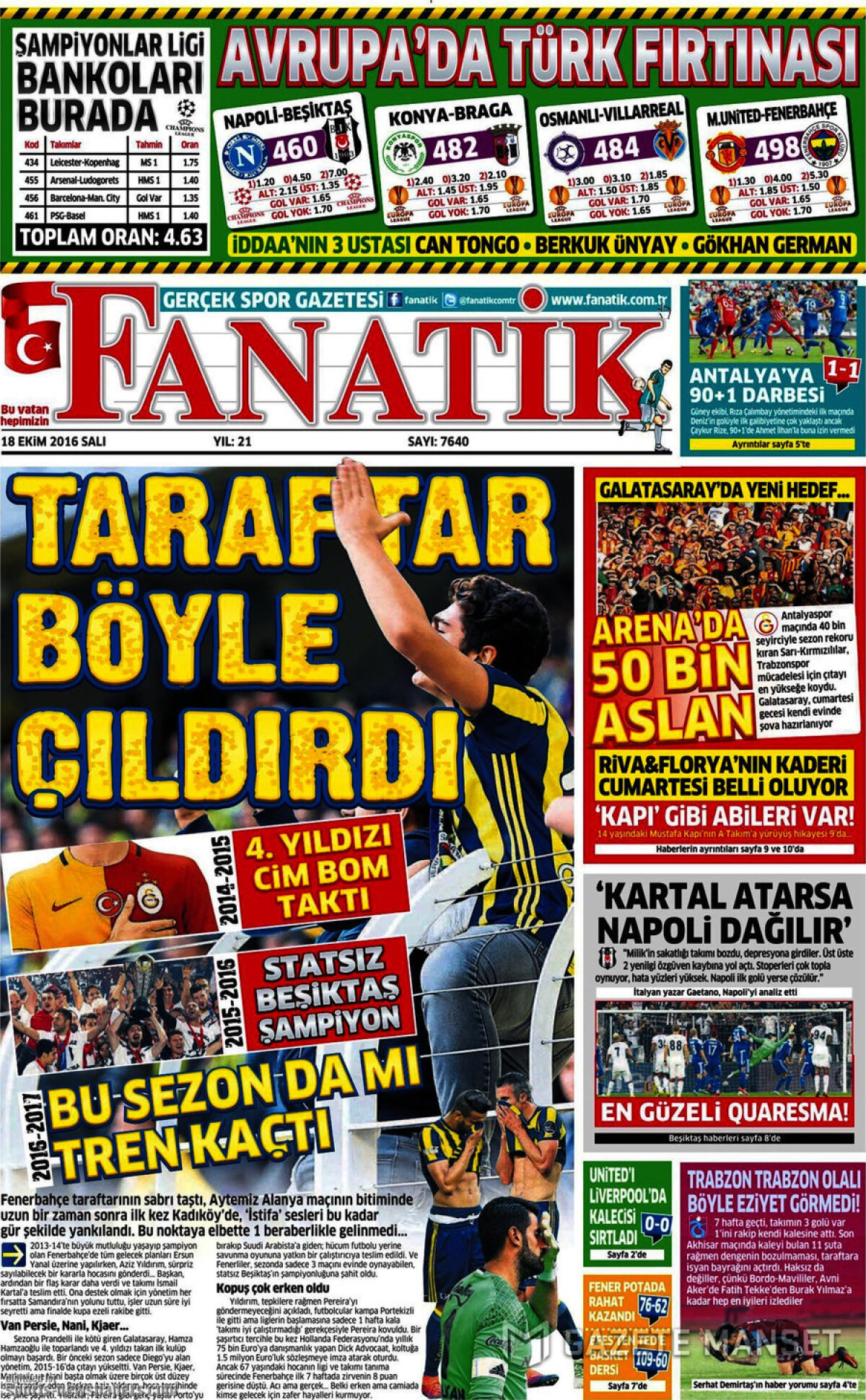 Ce scriu azi ziarele de sport din lume (18 octombrie 2016)