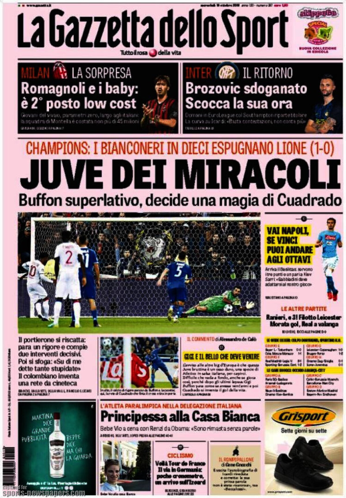 Ce scriu azi ziarele de sport din lume (19 octombrie 2016)