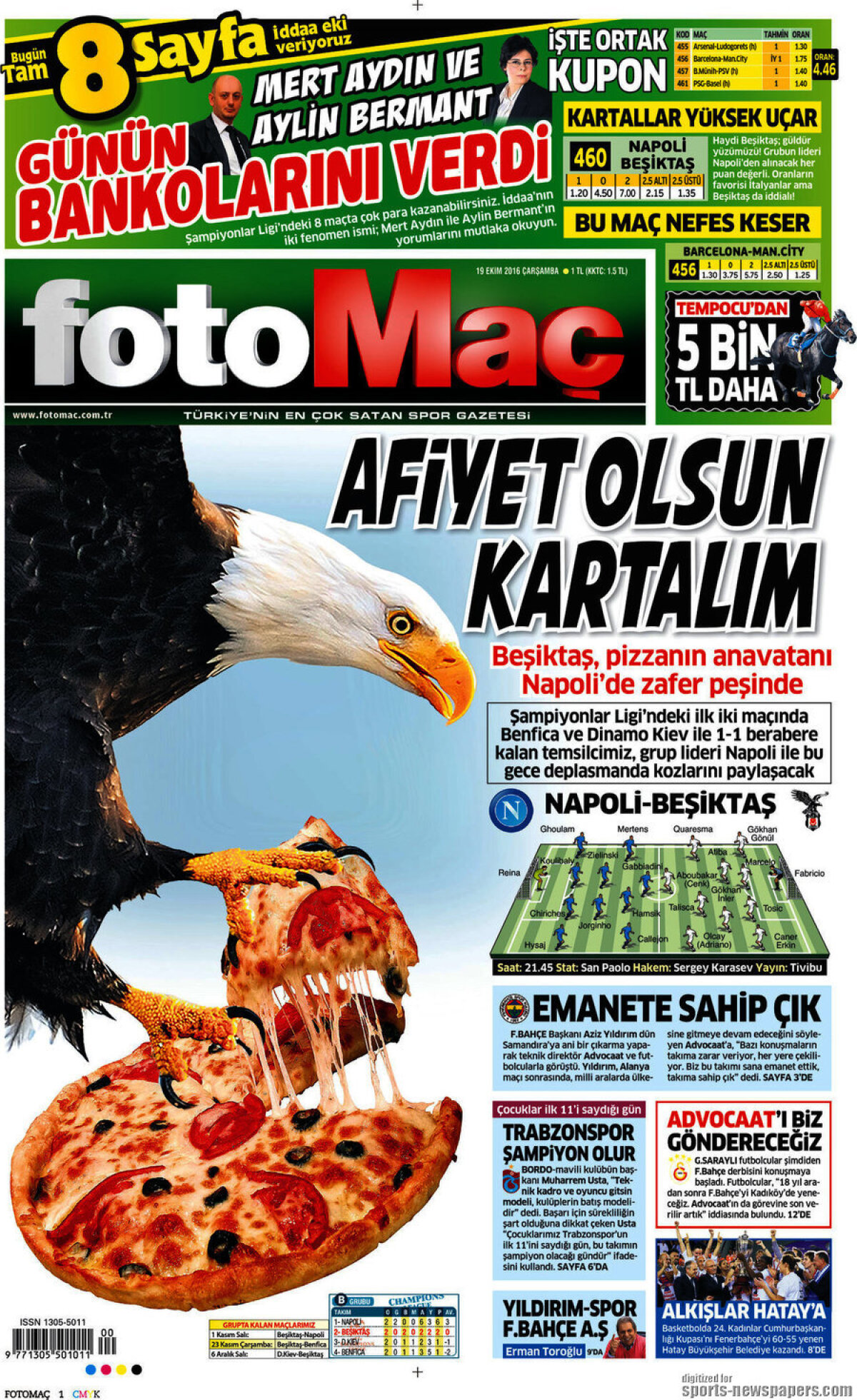 Ce scriu azi ziarele de sport din lume (19 octombrie 2016)