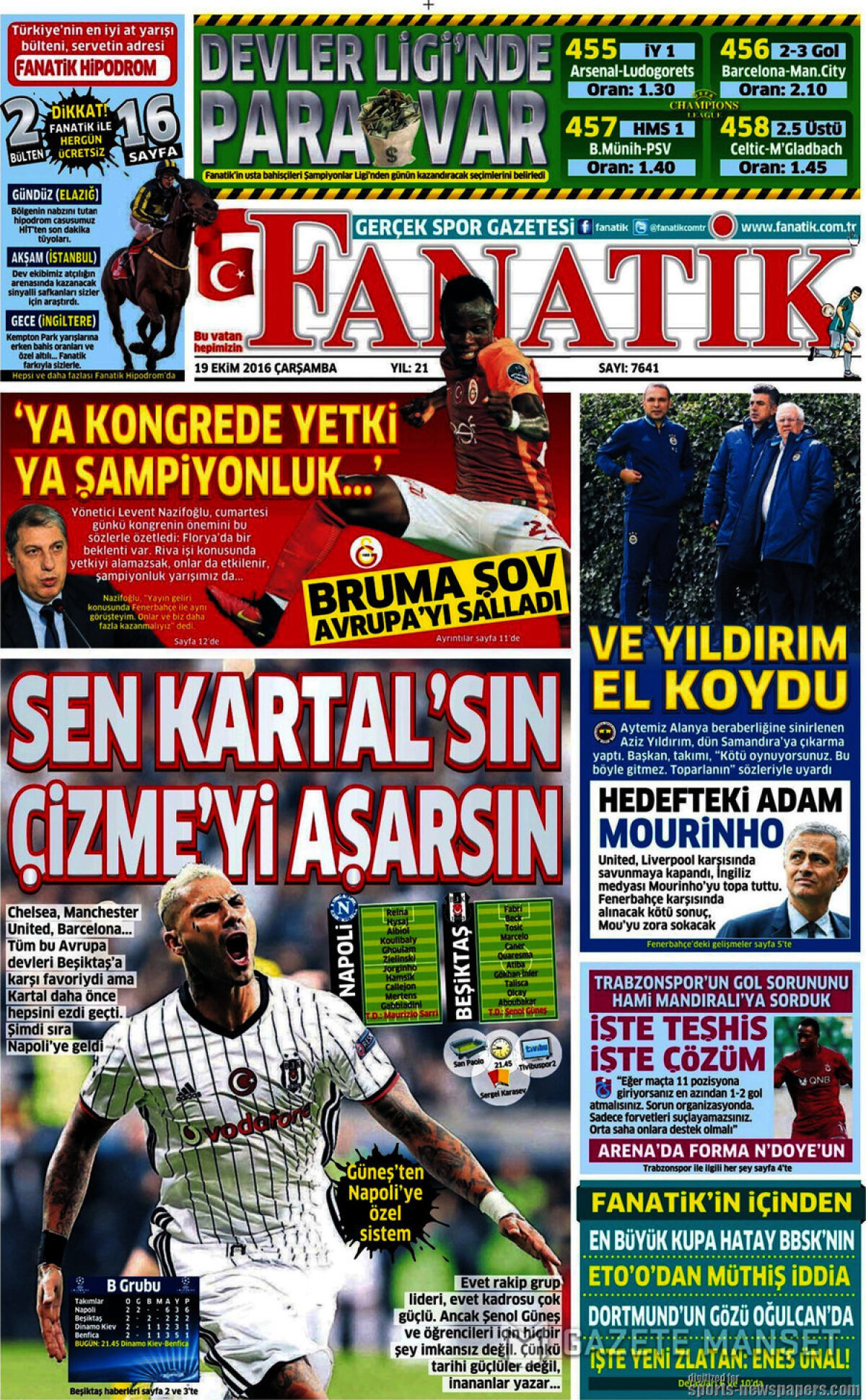 Ce scriu azi ziarele de sport din lume (19 octombrie 2016)