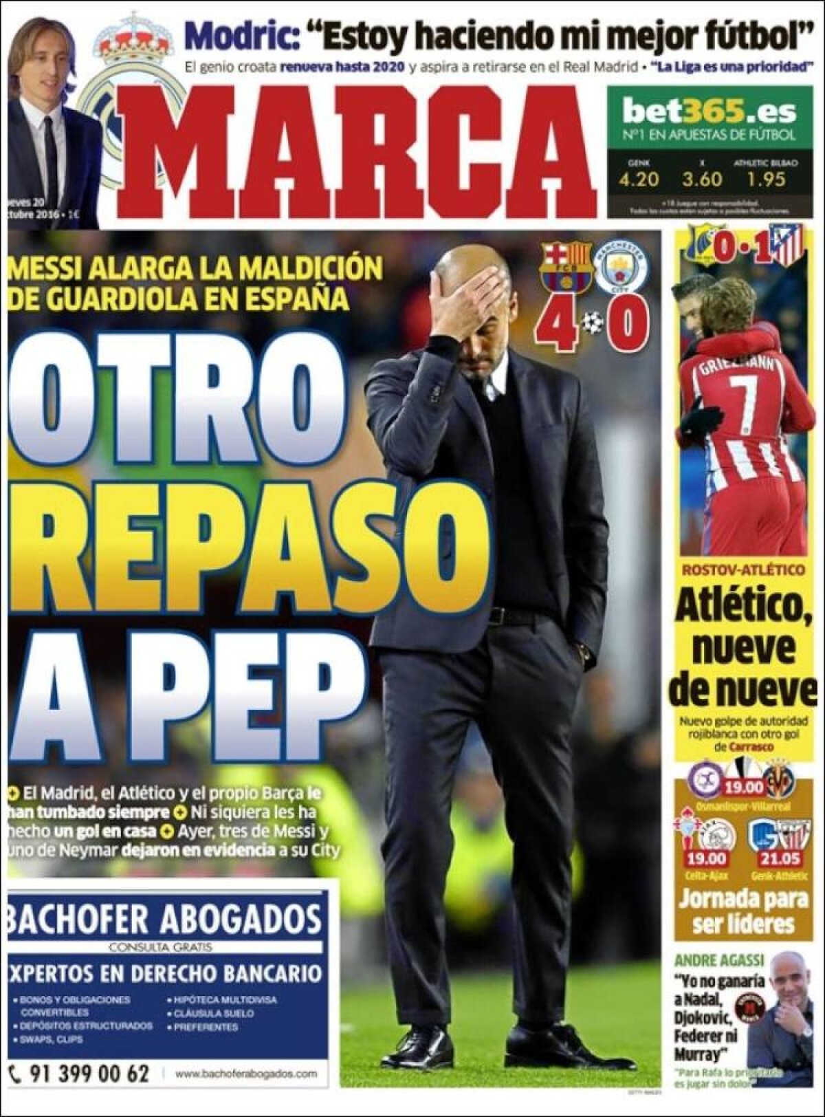 Ce scriu azi ziarele de sport din lume (20 octombrie 2016)