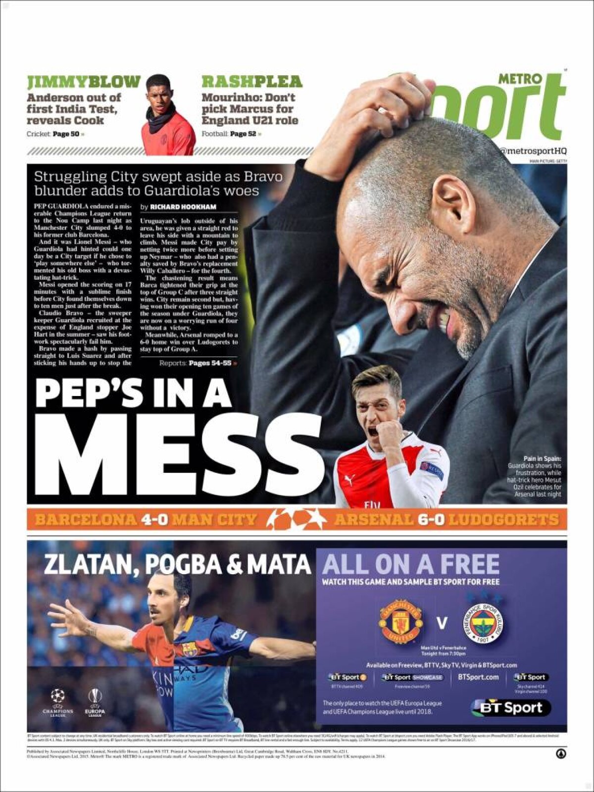 Ce scriu azi ziarele de sport din lume (20 octombrie 2016)