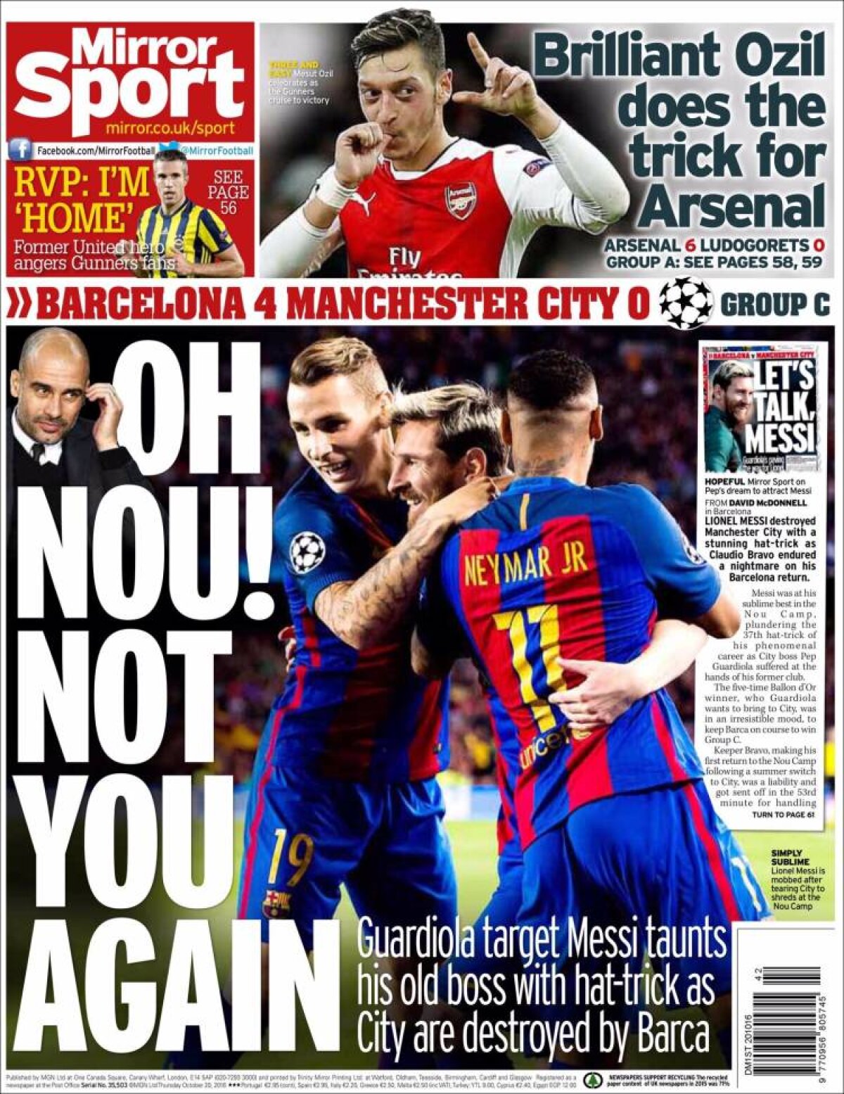 Honeymoon over pentru Guardiola! Presa engleză dă de pământ cu tehnicianul catalan după catastrofa contra Barcelonei