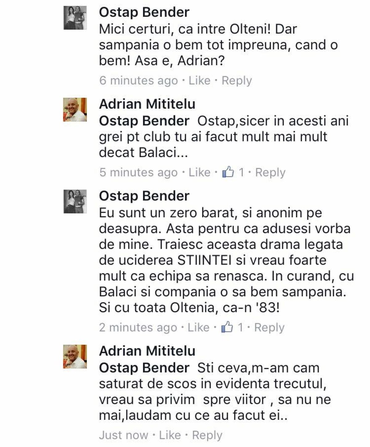 Război între Mititelu și Ilie Balaci! "Omul e bolnav! A venit de la Booveni! Nici nu știa unde e Craiova pe hartă" / "E îmbibat în alcool" 