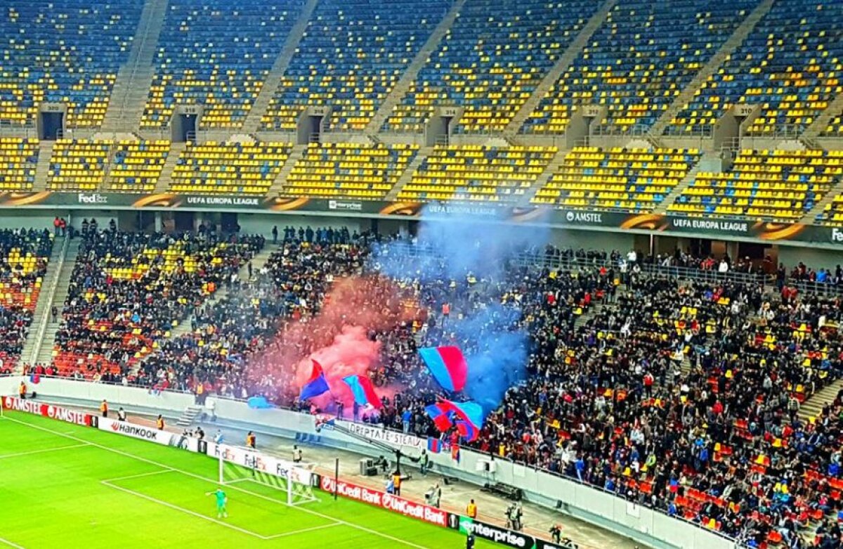 FOTO și VIDEO Spectacol total în tribunele Arenei Naționale » Bannerul afișat de steliști