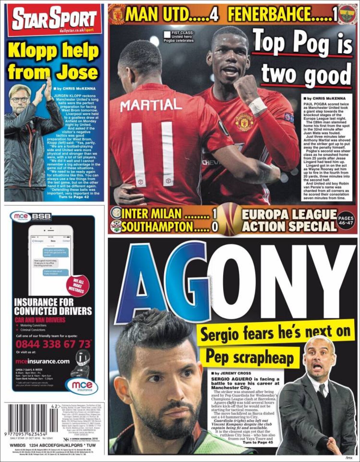 Ce scriu azi ziarele de sport din lume (21 octombrie 2016)