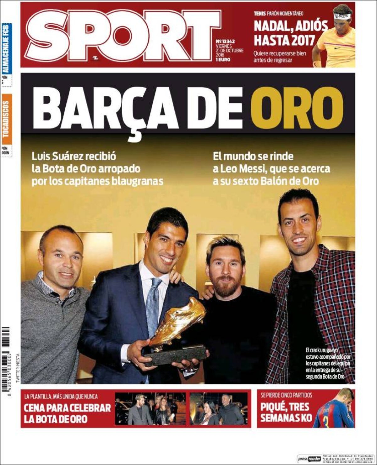 Ce scriu azi ziarele de sport din lume (21 octombrie 2016)