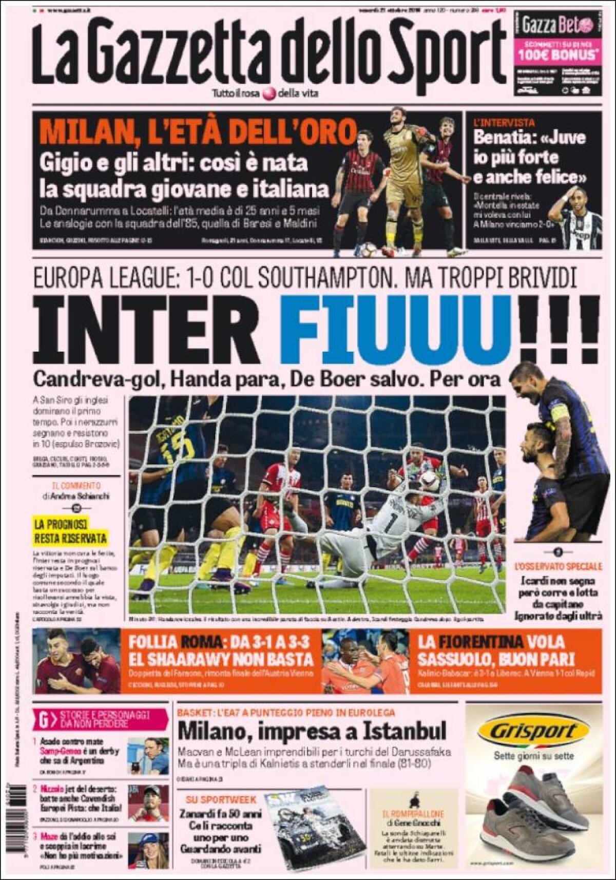 Ce scriu azi ziarele de sport din lume (21 octombrie 2016)