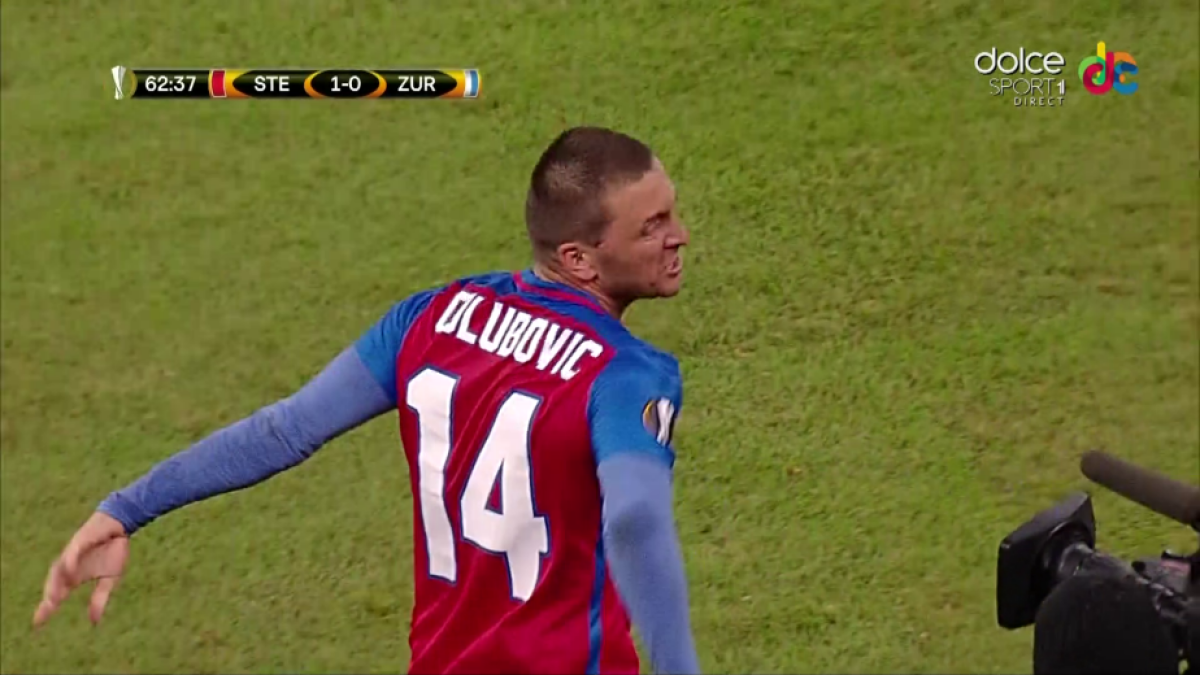 GALERIE FOTO Momentul pe care nu l-a observat nimeni la Steaua - Zurich! Reacție necontrolată a lui Golubovici în cel mai important moment al meciului