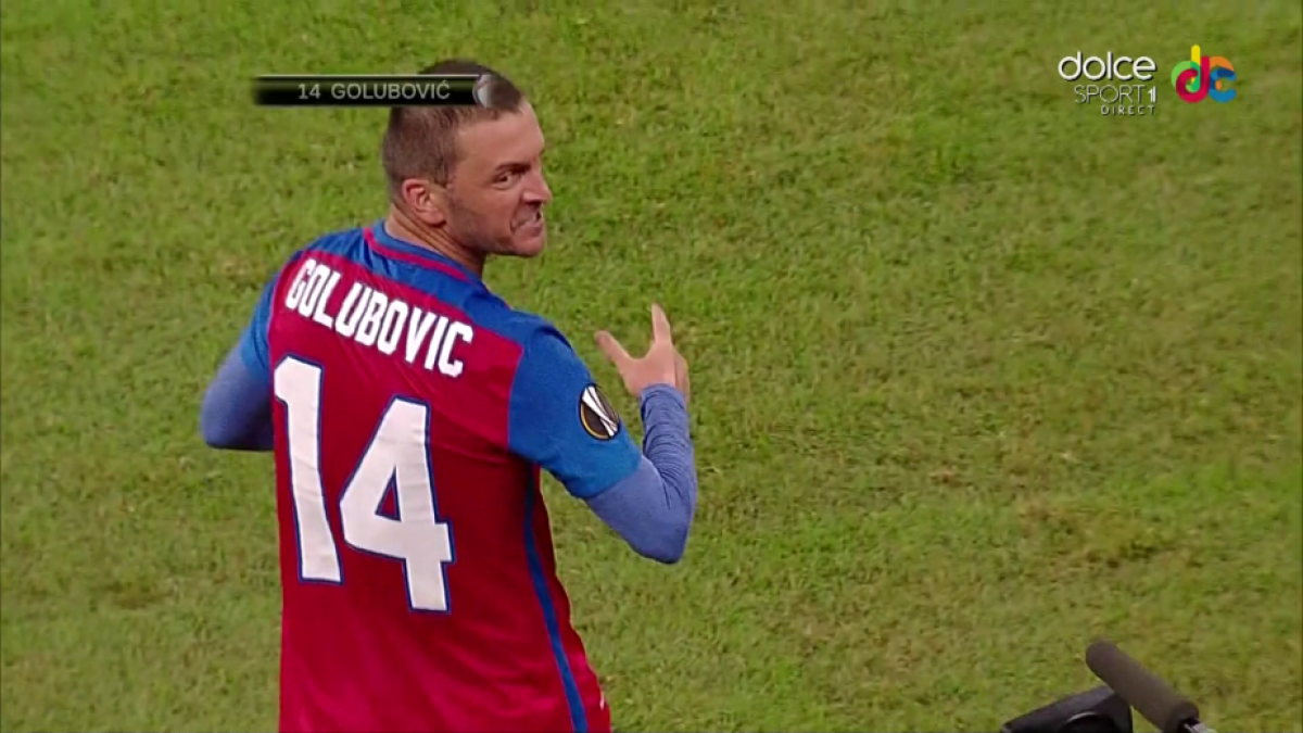 GALERIE FOTO Momentul pe care nu l-a observat nimeni la Steaua - Zurich! Reacție necontrolată a lui Golubovici în cel mai important moment al meciului