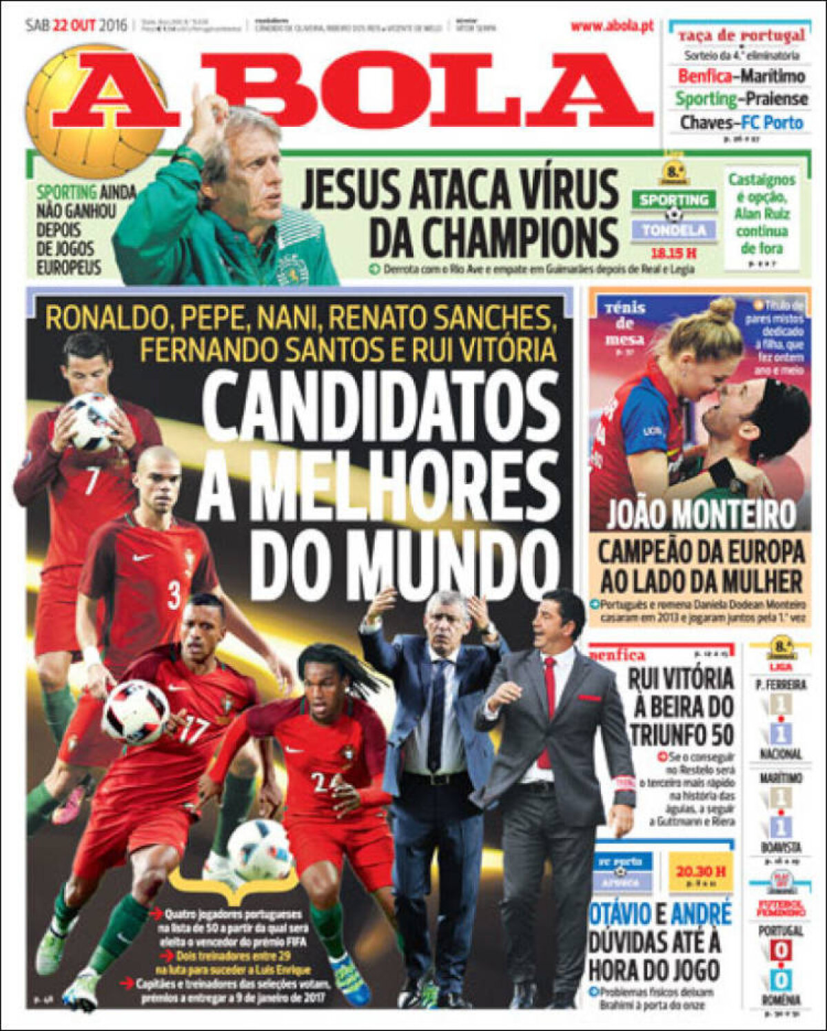 Ce scriu azi ziarele de sport din lume (22 octombrie 2016)