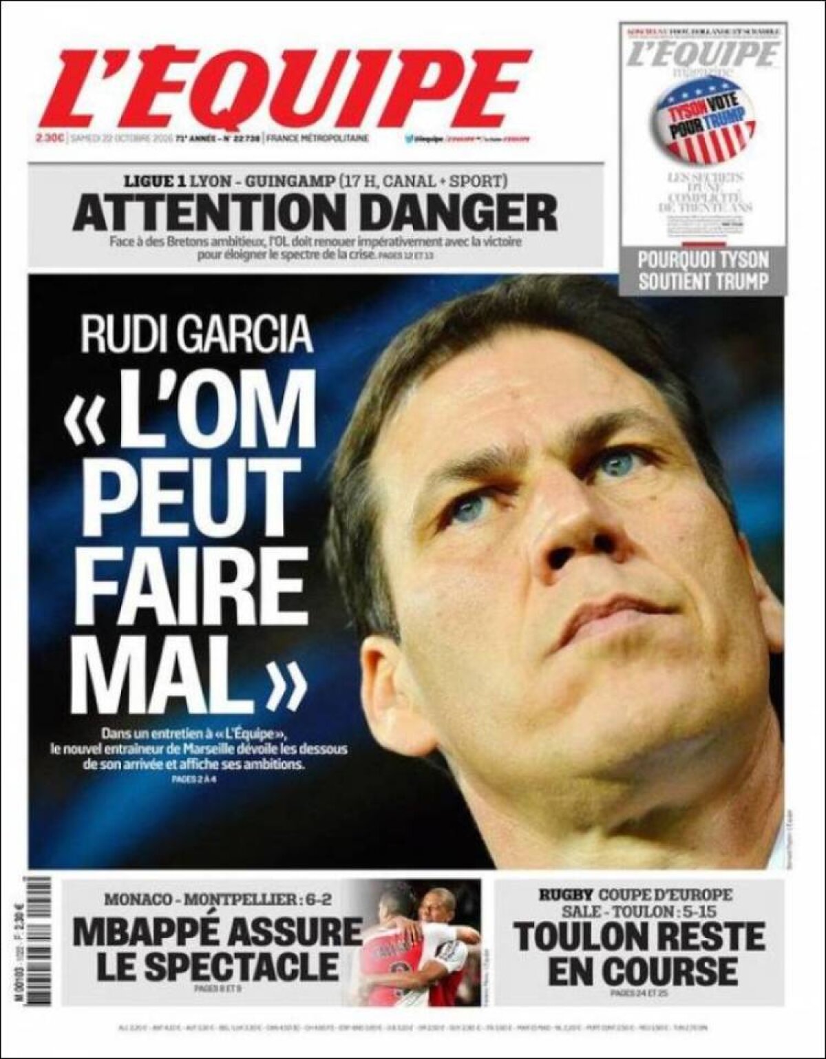 Ce scriu azi ziarele de sport din lume (22 octombrie 2016)