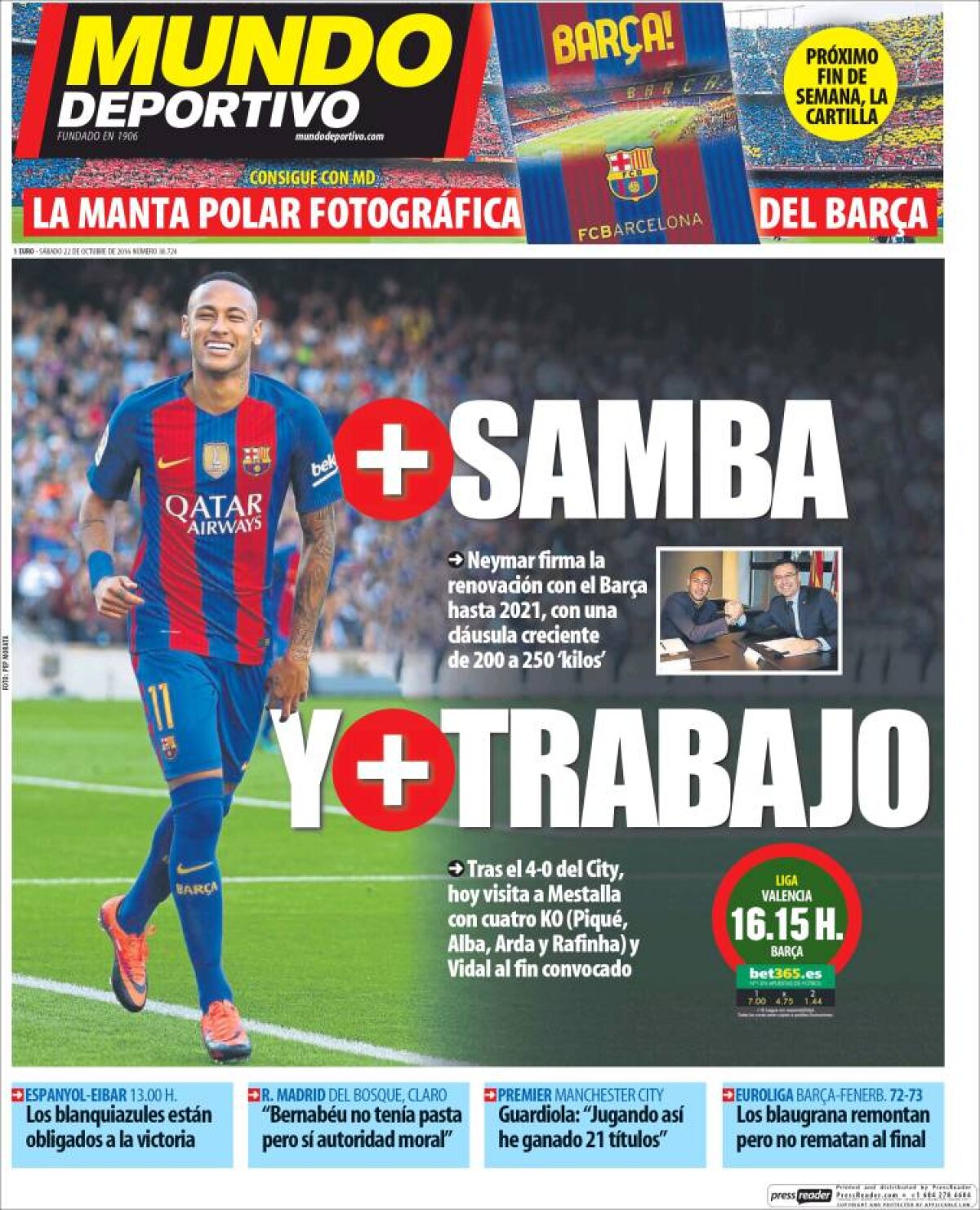 Ce scriu azi ziarele de sport din lume (22 octombrie 2016)