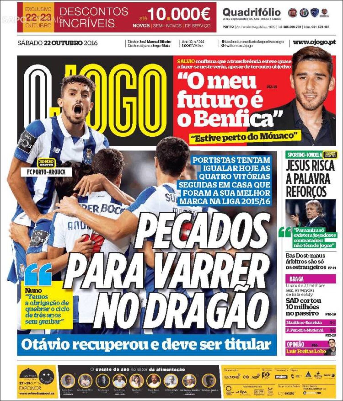 Ce scriu azi ziarele de sport din lume (22 octombrie 2016)