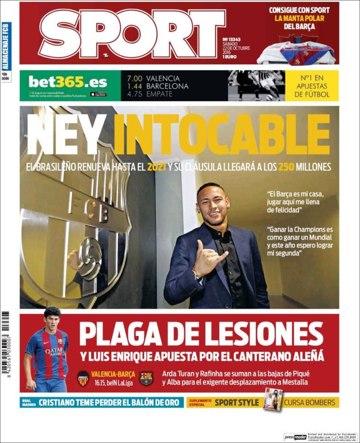 Ce scriu azi ziarele de sport din lume (22 octombrie 2016)