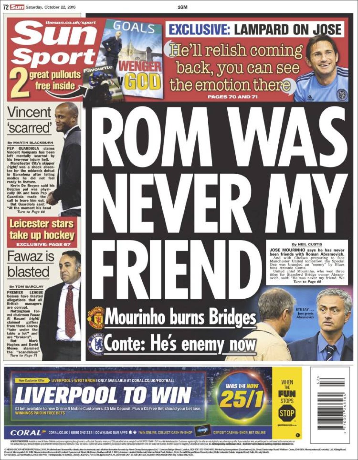 Ce scriu azi ziarele de sport din lume (22 octombrie 2016)